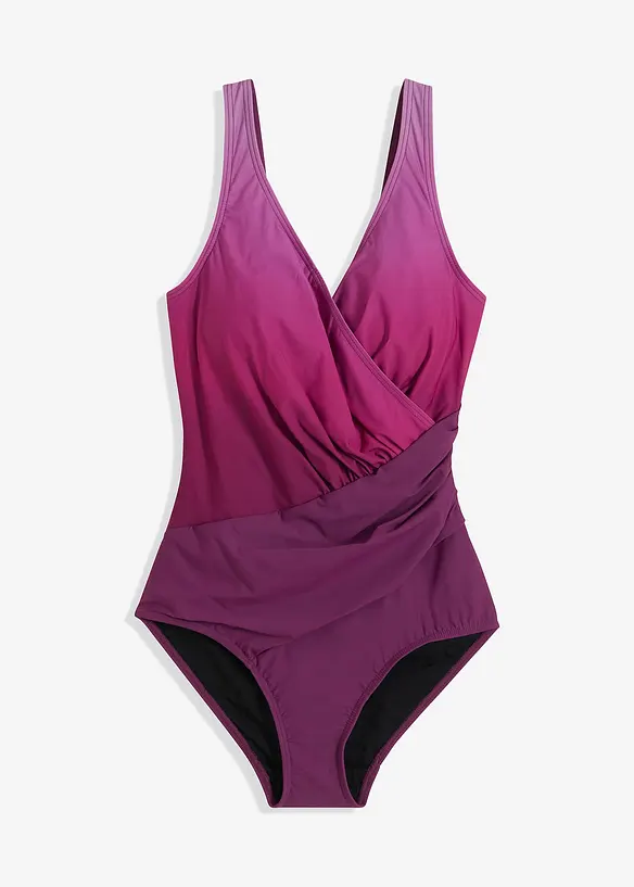Baddräkt med omlottlook och medelhög formande effekt, bonprix