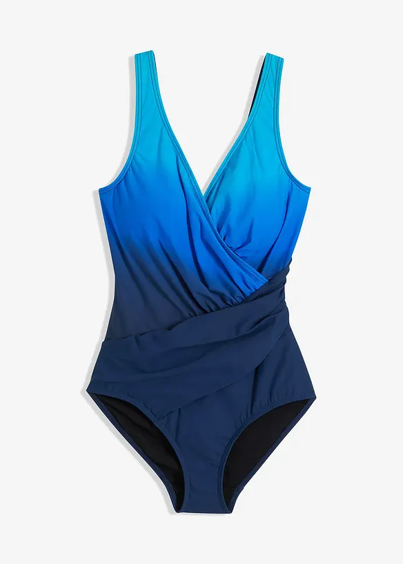 Baddräkt med omlottlook och medelhög formande effekt, bonprix