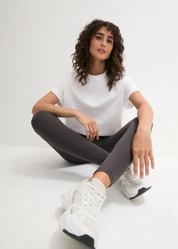 Leggings med ren ekologisk bomull (2-pack), bonprix