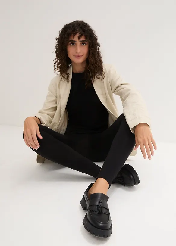Leggings med ekologisk bomull (2-pack), bonprix