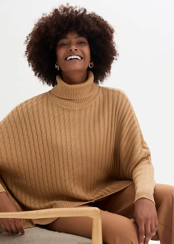 Oversizetr&ouml;ja med poncholook, bonprix