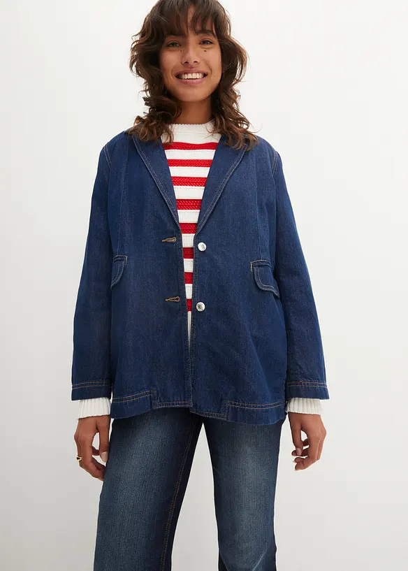Denimkavaj i boyfriendmodell, bonprix