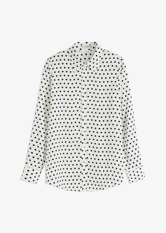 Blus av feminin satin, bonprix