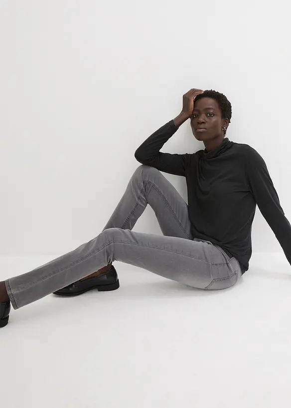 Jeans med bekväm midja, bonprix