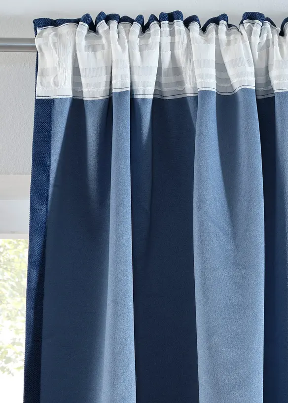 M&ouml;rkl&auml;ggande gardinl&auml;ngd med l&auml;tt struktur (2-pack), bonprix