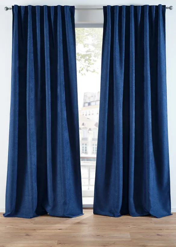 M&ouml;rkl&auml;ggande gardinl&auml;ngd med l&auml;tt struktur (2-pack), bonprix