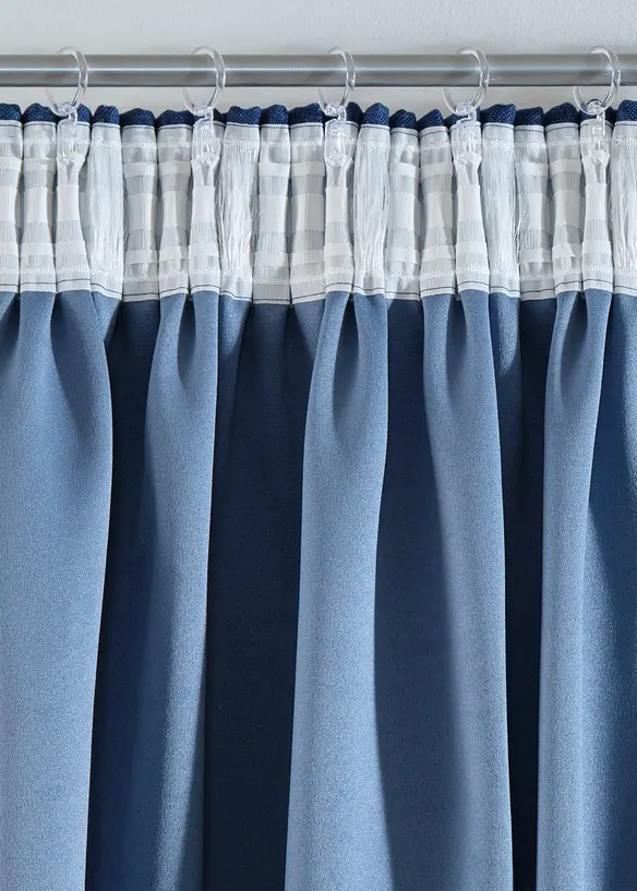 M&ouml;rkl&auml;ggande gardinl&auml;ngd med l&auml;tt struktur (2-pack), bonprix