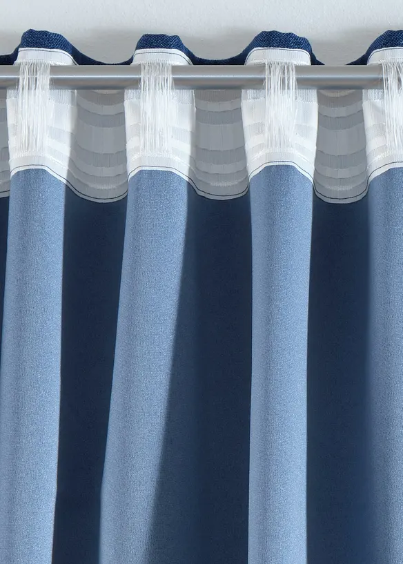 M&ouml;rkl&auml;ggande gardinl&auml;ngd med l&auml;tt struktur (2-pack), bonprix