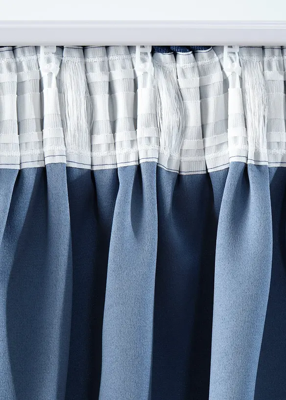 M&ouml;rkl&auml;ggande gardinl&auml;ngd med l&auml;tt struktur (2-pack), bonprix