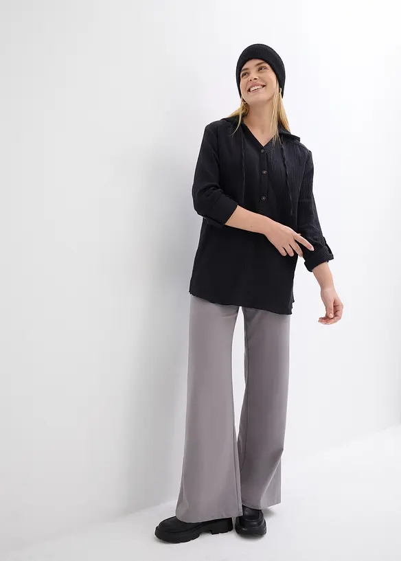 Muslinblus med luva, bonprix