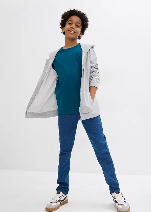 Långärmad T-shirt i ekologisk bomull (3-pack), bonprix