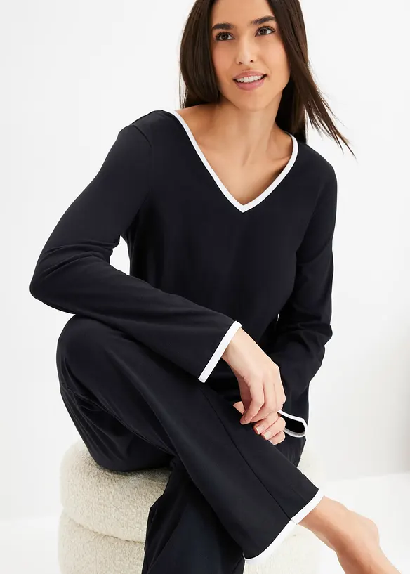Pyjamas med mjuk bomull, bonprix