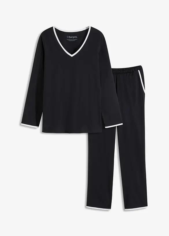 Pyjamas med mjuk bomull, bonprix