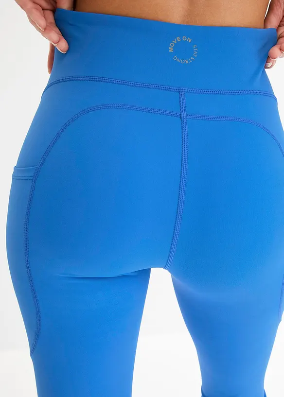Sportleggings med mobilficka, utställda ben, bonprix