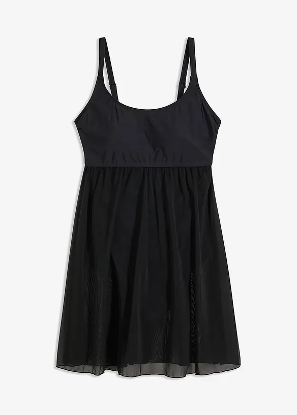 Baddräktsklänning med mesh, bonprix