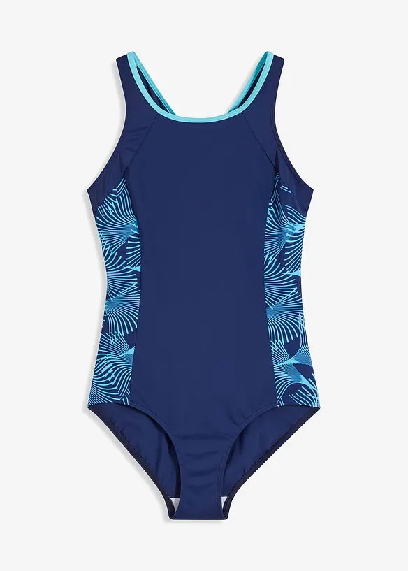 Sportig baddräkt med infällningar i sidan, bonprix