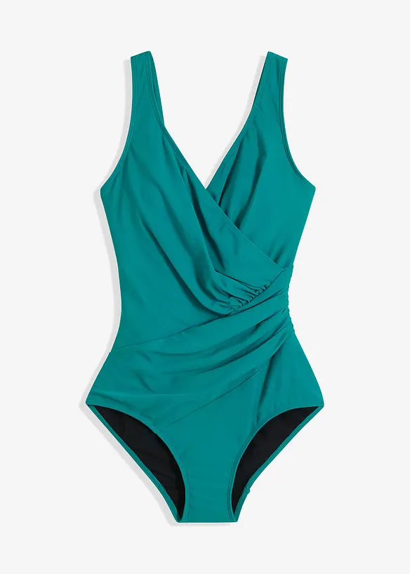 Baddräkt med omlottlook och medelhög formande effekt, bonprix
