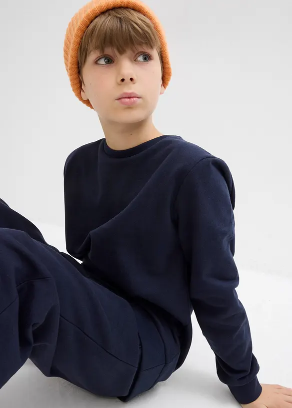 Sweatshirt i mjuk bomullsmix (2-pack), bonprix