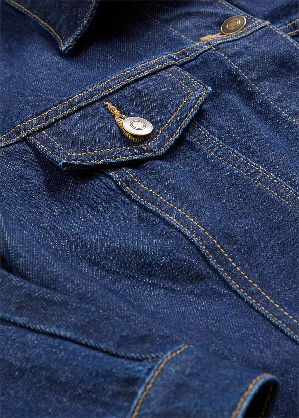 Jeansjacka med insvängd midja, bonprix