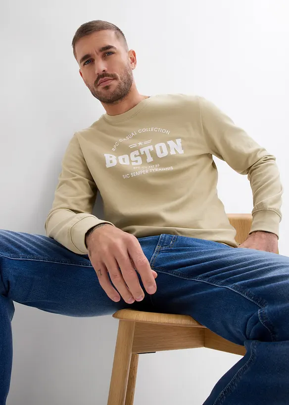 Sweatshirt av ren ekologisk bomull (2-pack), bonprix