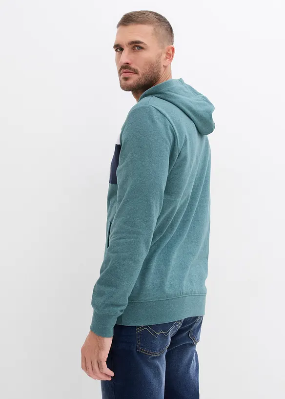 Sweatshirt med huva, bonprix