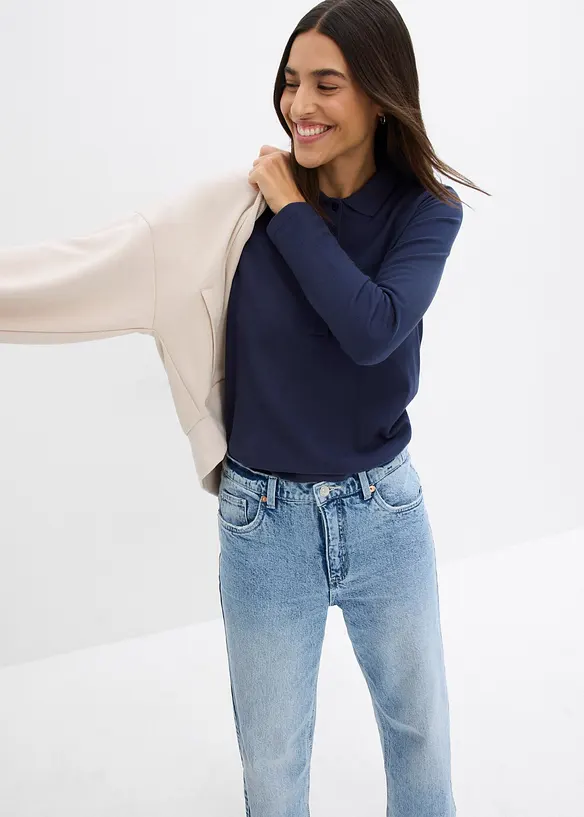 Pikétröja i bomull, bonprix