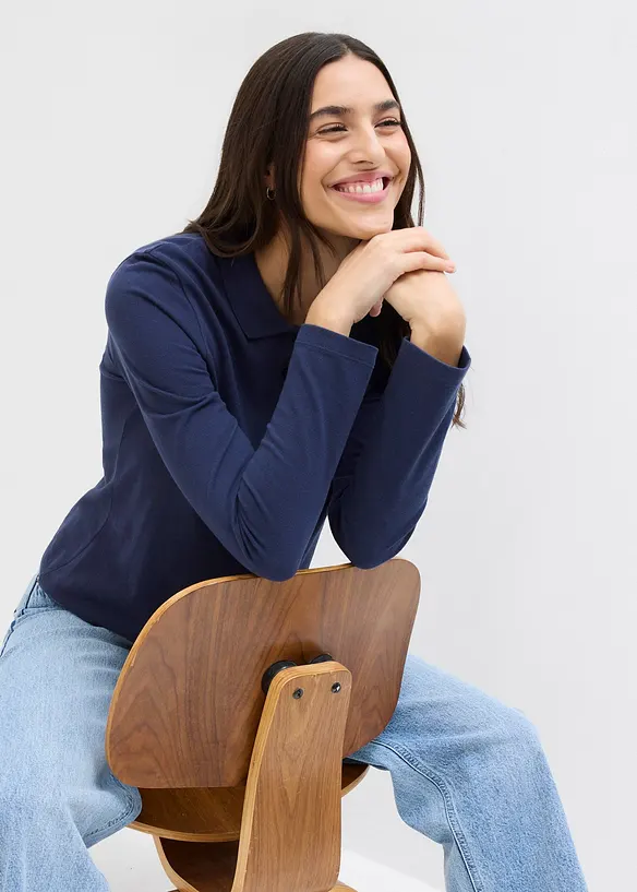 Pikétröja i bomull, bonprix