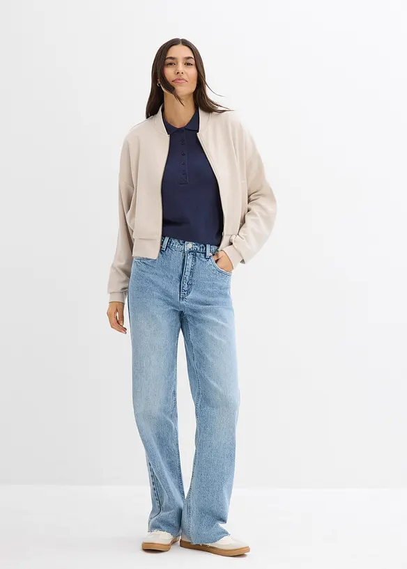 Pikétröja i bomull, bonprix