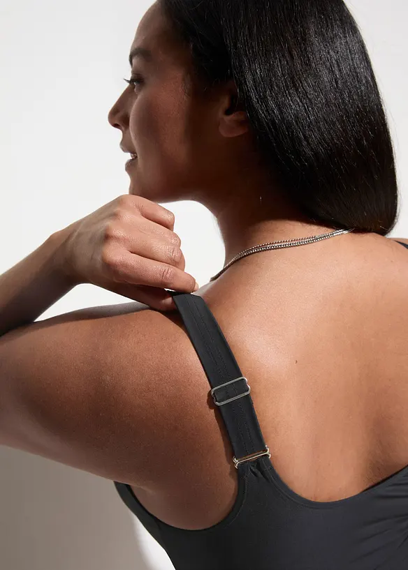 Baddräkt med medelhög formande effekt och djup ringning, bonprix