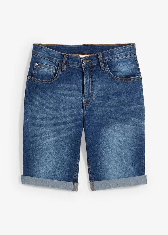 Stretchiga jeansbermudas för barn, Slim Fit, bonprix