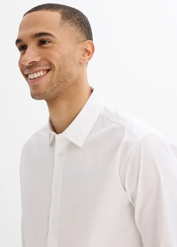 Business-skjorta av ekologisk bomull, Regular Fit, bonprix