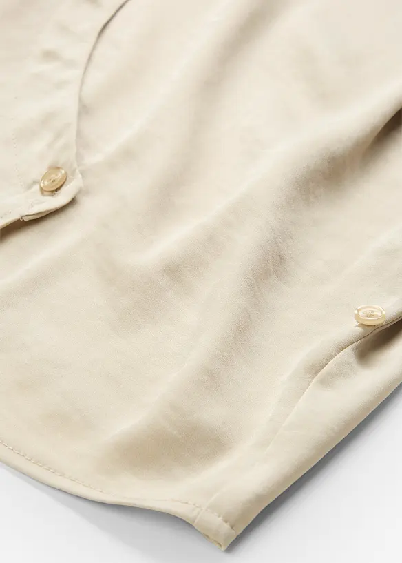 Skjortblus i fin satin, bonprix