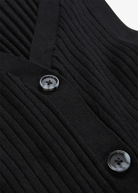 Ribbstickad v&auml;st, bonprix