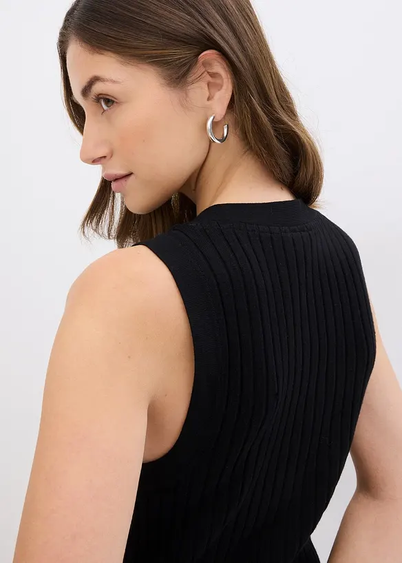 Ribbstickad v&auml;st, bonprix