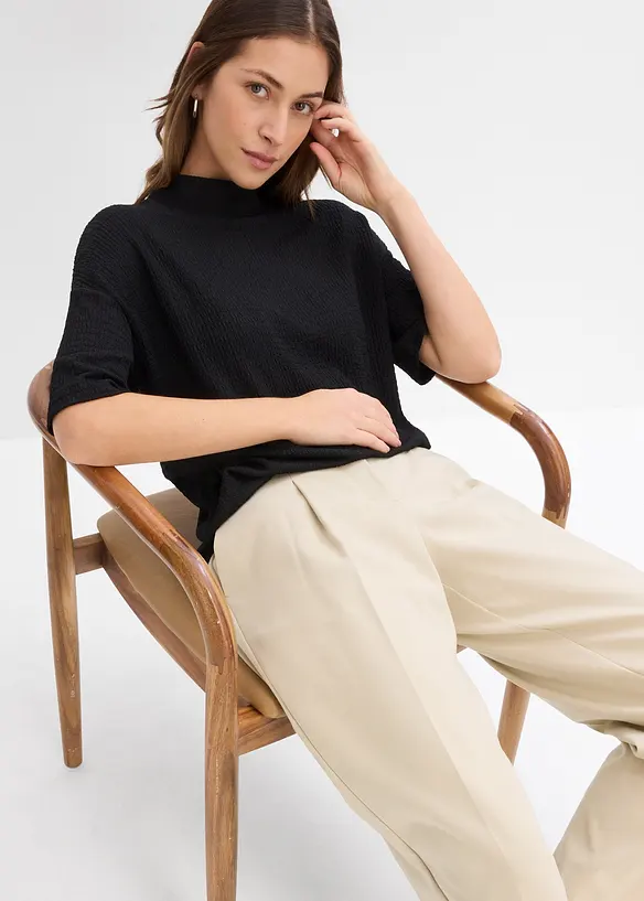 Cr&eacute;petopp med struktur, bonprix