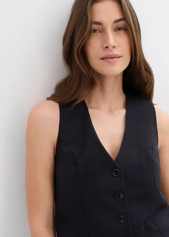 Kostymväst i kort modell, bonprix