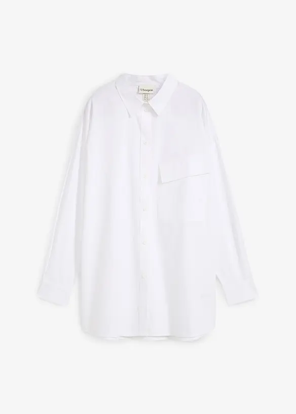 Lång blus i ren bomull, bonprix
