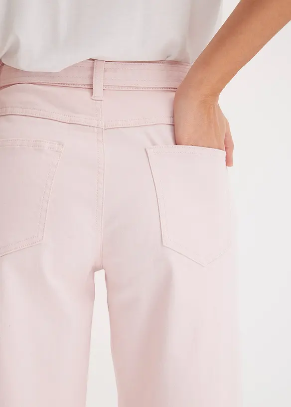 Stretchiga twillculotter med skärp, bonprix