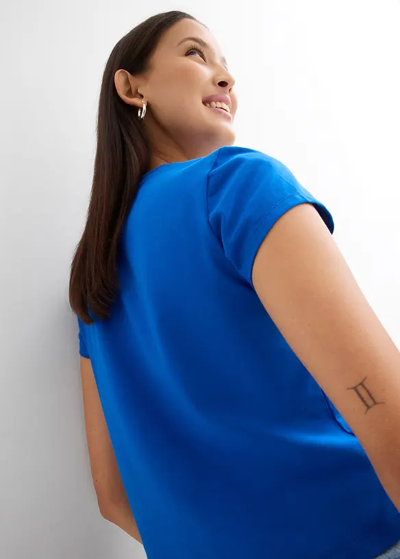 Kort T-shirt med tryck, bonprix
