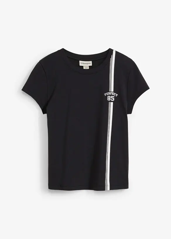 Kort T-shirt med tryck, bonprix