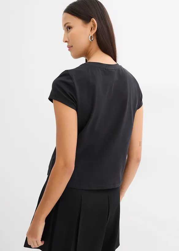 Kort T-shirt med tryck, bonprix