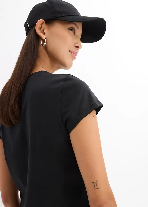Kort T-shirt med tryck, bonprix