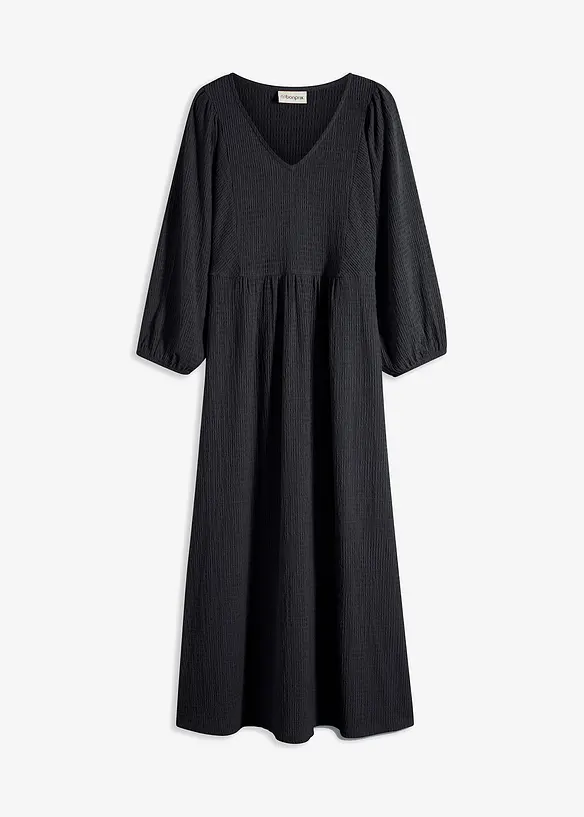 Midiklänning av jersey med struktur, bonprix