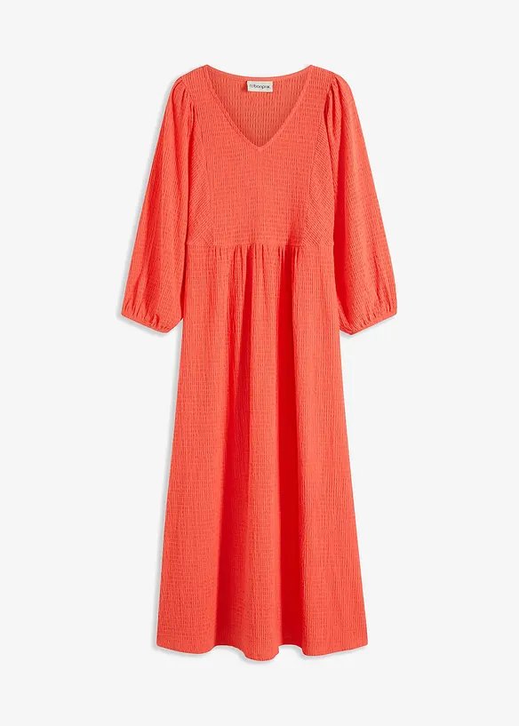 Midiklänning av jersey med struktur, bonprix
