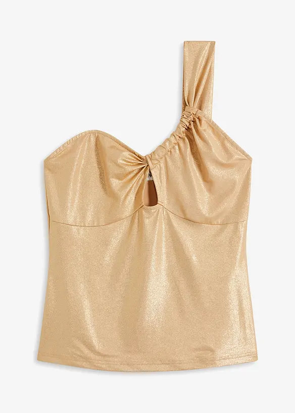 Topp med mesh och glitterdetalj, bonprix
