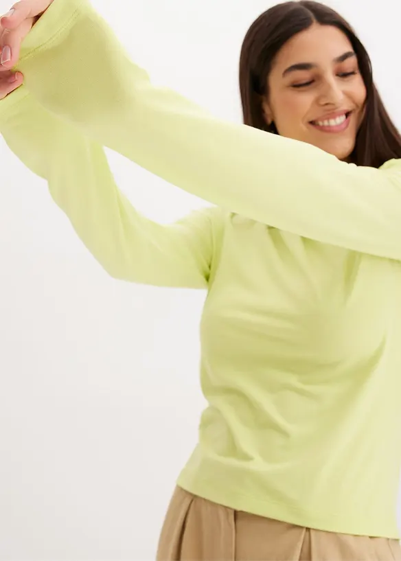 Off-shoulder-topp med rynkning, bonprix