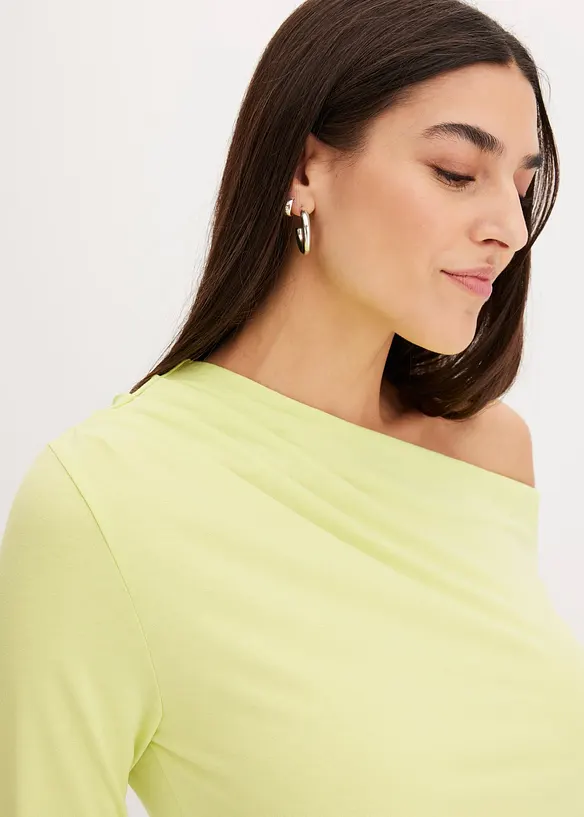 Off-shoulder-topp med rynkning, bonprix