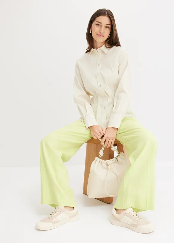 Blus med insvängd midja, bonprix