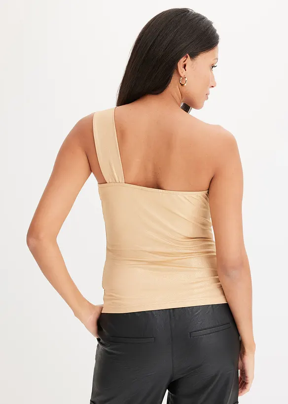 Topp med mesh och glitterdetalj, bonprix