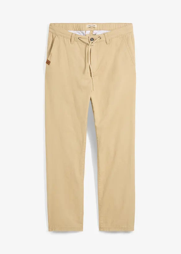 Chinos i ren bomull med raka ben, Relaxed Fit, bonprix